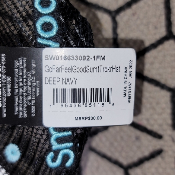 SMARTWOOL GO FAR FEEL GOOD NAVY TRUCKER HAT main image 9
